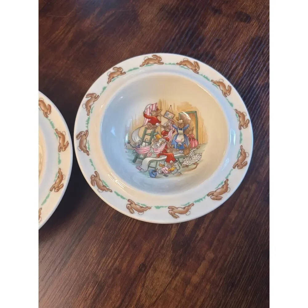 Royal Doulton Bunnykins Fine Bone China Baby Bowls, Set of 2
